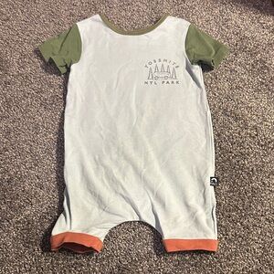 Rags to Raches Green and Orange Kids One Piece